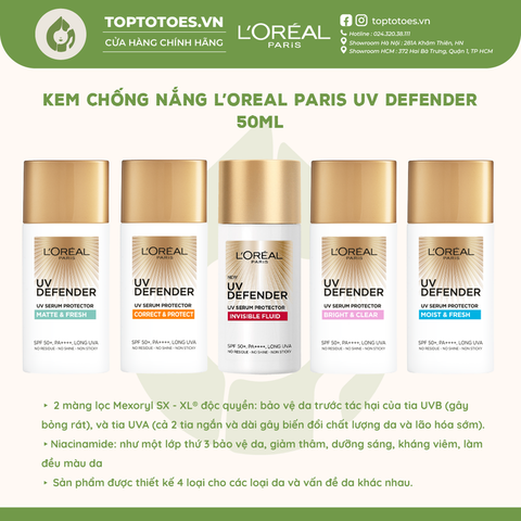 Kem chống nắng L’Oreal Paris UV Defender