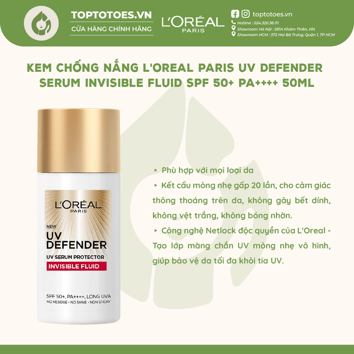 Kem chống nắng L’Oreal Paris UV Defender