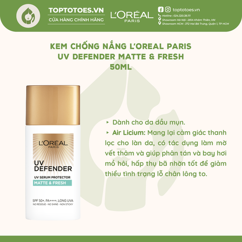 Kem chống nắng L’Oreal Paris UV Defender