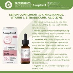 Serum Compliment 10% Niacinamide, Vitamin C & Tranexamic Acid 27ml