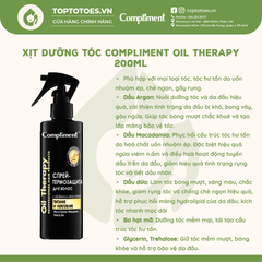Xịt dưỡng tóc Compliment Oil Therapy 200ml