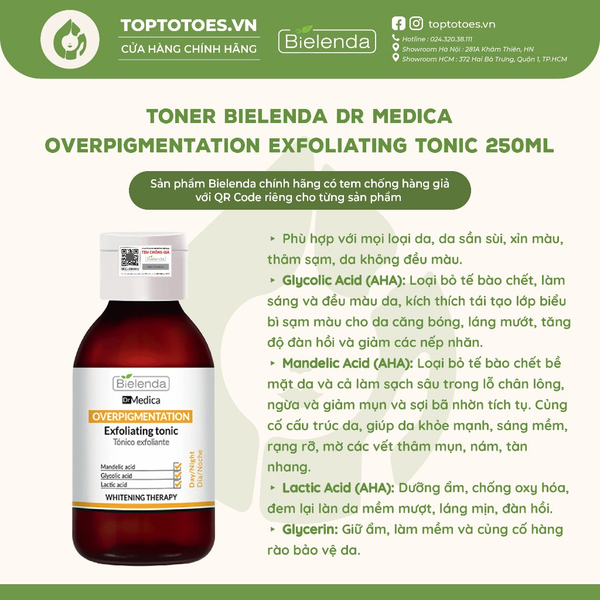 Toner Bielenda Dr Medica Overpigmentation Exfoliating Tonic 250ml