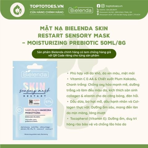 Mặt nạ Bielenda Skin Restart Sensory - Moisturizing Prebiotic 8g
