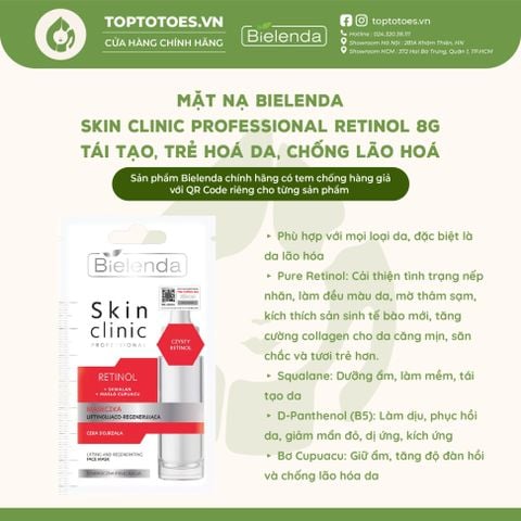 Mặt nạ Bielenda Skin Clinic Professional Retinol 8g