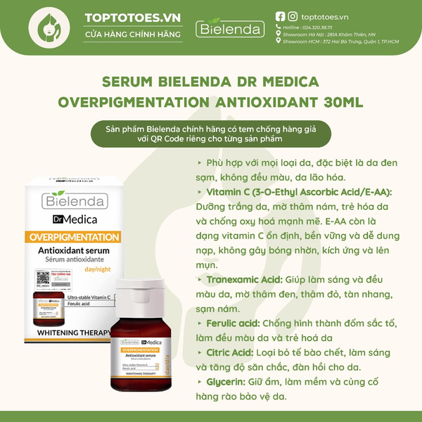 Serum Bielenda Dr Medica Overpigmentation Antioxidant 30ml