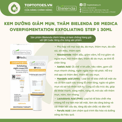 Kem dưỡng giảm mụn, thâm Bielenda Dr Medica Overpigmentation Exfoliating Step 1 30ml