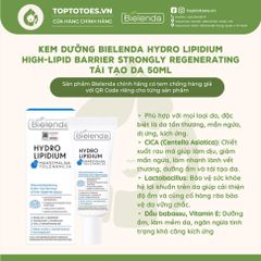 Kem dưỡng Bielenda Hydro Lipidium - Strongly Regenerating 50ml