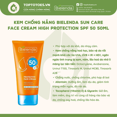 Kem chống nắng Bielenda Sun Care High Protection SPF 50 50ml