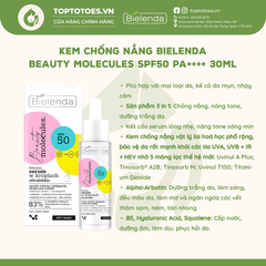 Serum chống nắng siêu mỏng nhẹ Bielenda Beauty Molecules SPF50 PA++++ 30ml