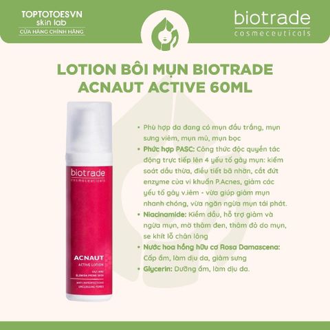Dung dịch chấm mụn Biotrade Acnaut Active Lotion 15ml