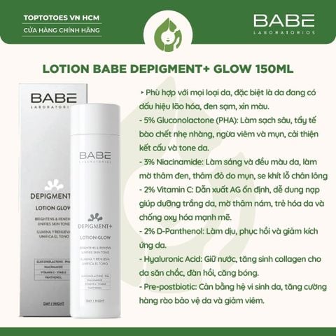Lotion Babe Depigment+ Lotion Glow 150ml