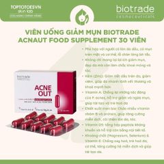 Viên uống điều trị mụn Biotrade Acnaut Food Supplement 30 viên