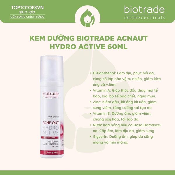 Kem dưỡng Biotrade Acnaut Hydro Active Cream 60ml