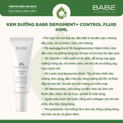 Kem Dưỡng Babe Depigment+ Control Fluid 40ml