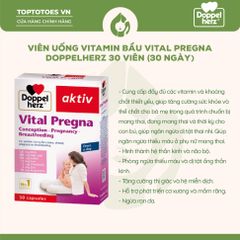 Viên uống vitamin bầu Vital Pregna Doppelherz bổ sung vitamin khoáng chất cho bà bầu hộp 3 vỉ x 10 viên