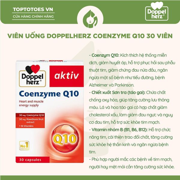 Viên uống Doppel herz 30 viên - Coenzyme Q10