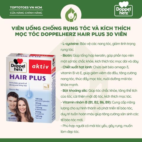 Viên uống Doppel herz 30 viên - Hair Plus