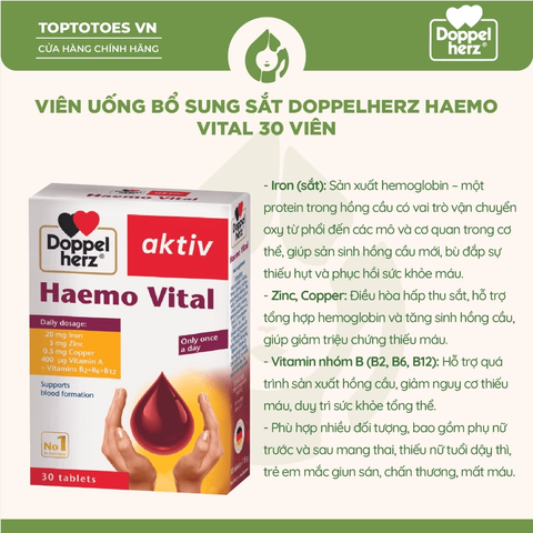 Viên uống Doppel herz 30 viên - Haemo Vital