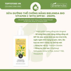 Sữa Dưỡng Thể Bielenda Bio Vitamin C Moisturizing UV Protective Body Milk With SPF30 250ml