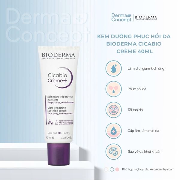 Kem dưỡng Bioderma Cicabio Creme+ 40ml