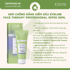 Kem chống nắng Eveline Face Therapy Professional SPF50 30ml