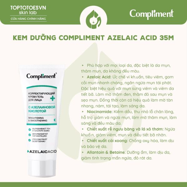 Kem dưỡng Compliment Azelaic Acid 35ml