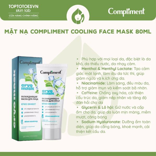 Mặt nạ Compliment Cooling Face Mask 80ml