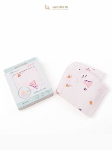 [M&B] Set 5 khăn gạc sữa sợi tre in hình 25cmx25cm