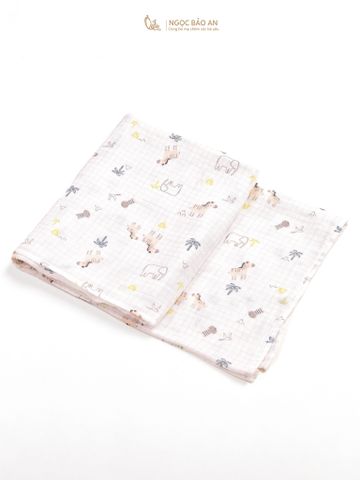 Khăn Bamboo 2 lớp in hình M&B (100x110cm)