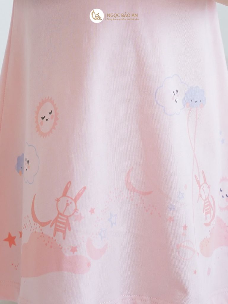 [NGỌC BẢO AN KIDS] Đầm cánh tiên bé gái hoạ in hình bầu trời