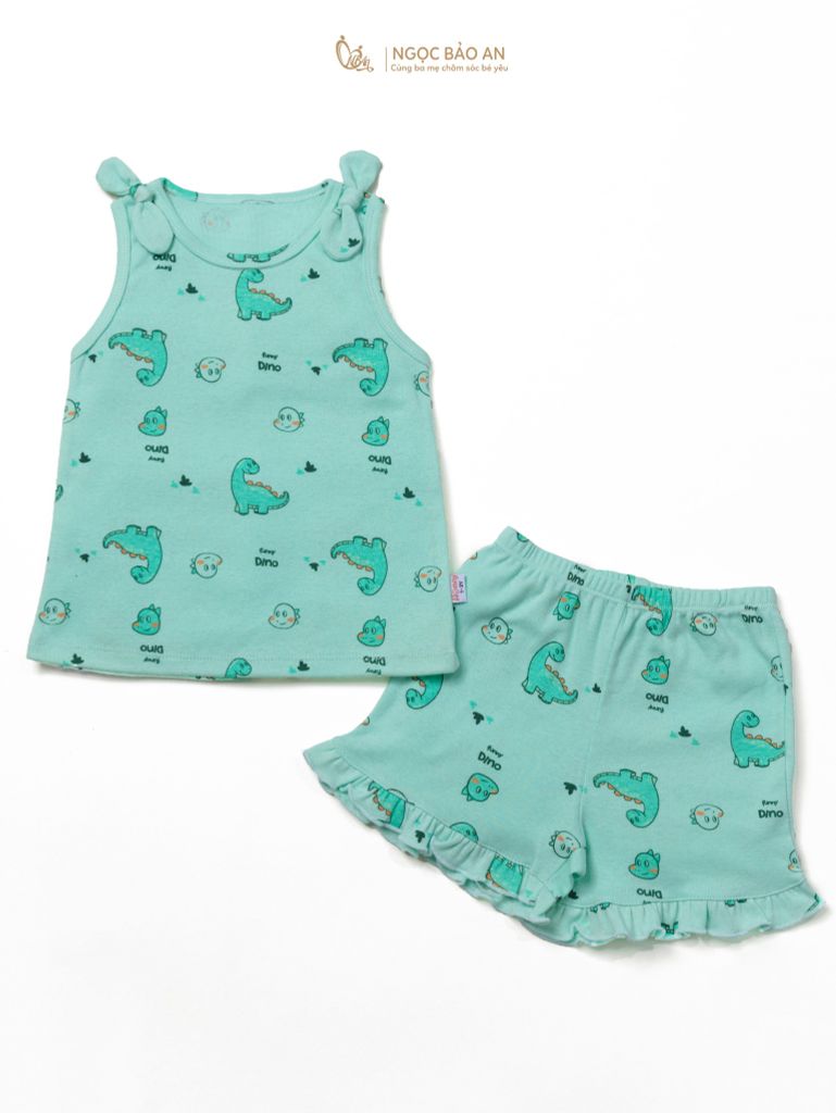 Bộ áo quần ngắn Borib bé Gái Honey cotton