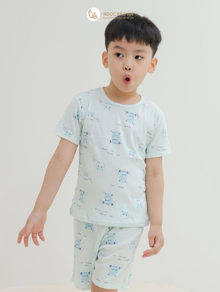 [HONEY] Bộ quần áo ngắn tay ngắn borib 3 hoạ tiết