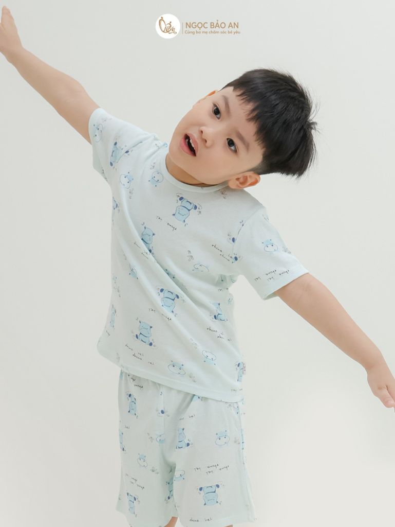 [HONEY] Bộ quần áo ngắn tay ngắn borib 3 hoạ tiết