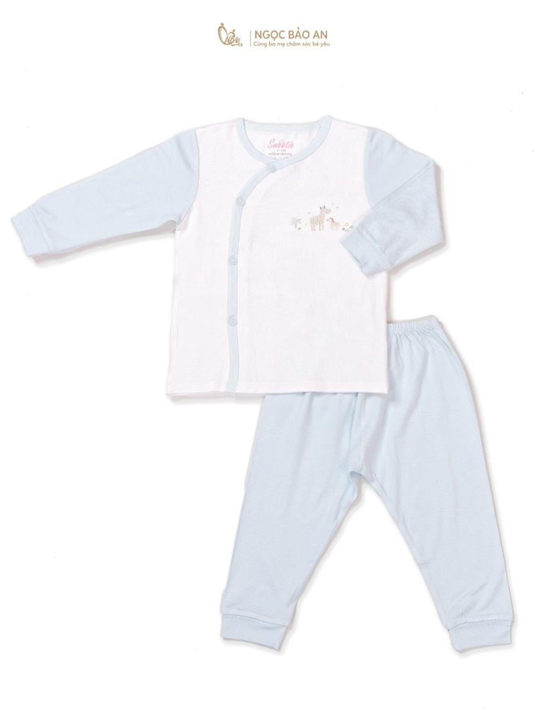 [M&B] Bộ quần áo cài bên tay dài chất vải rayon thoáng mát