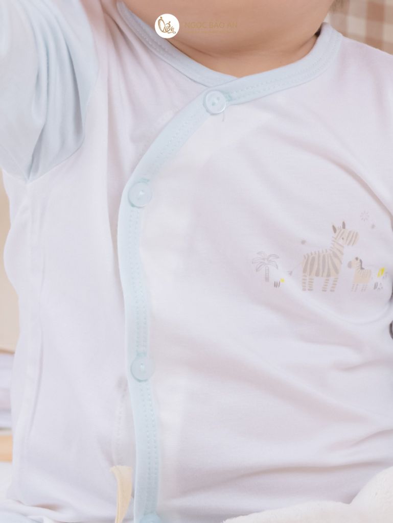 [M&B] Bộ quần áo cài bên tay dài chất vải rayon thoáng mát