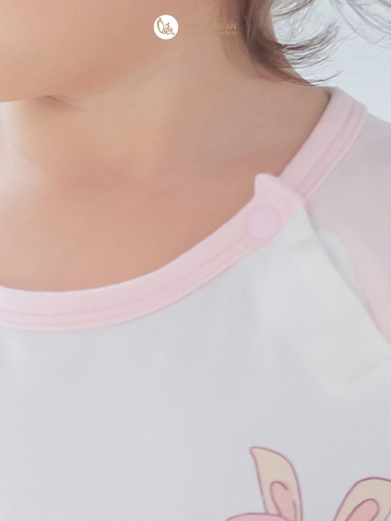 [M&B] Bộ quần áo cài vai tay dài chất vải rayon thoáng mát