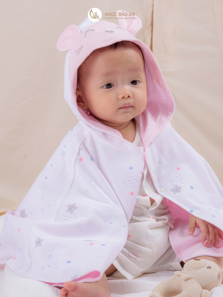 [M&B] Áo khoác cánh tiên 2 lớp cotton che nắng cho bé