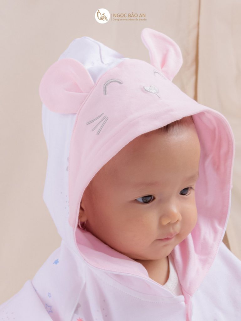 [M&B] Áo khoác cánh tiên 2 lớp cotton che nắng cho bé