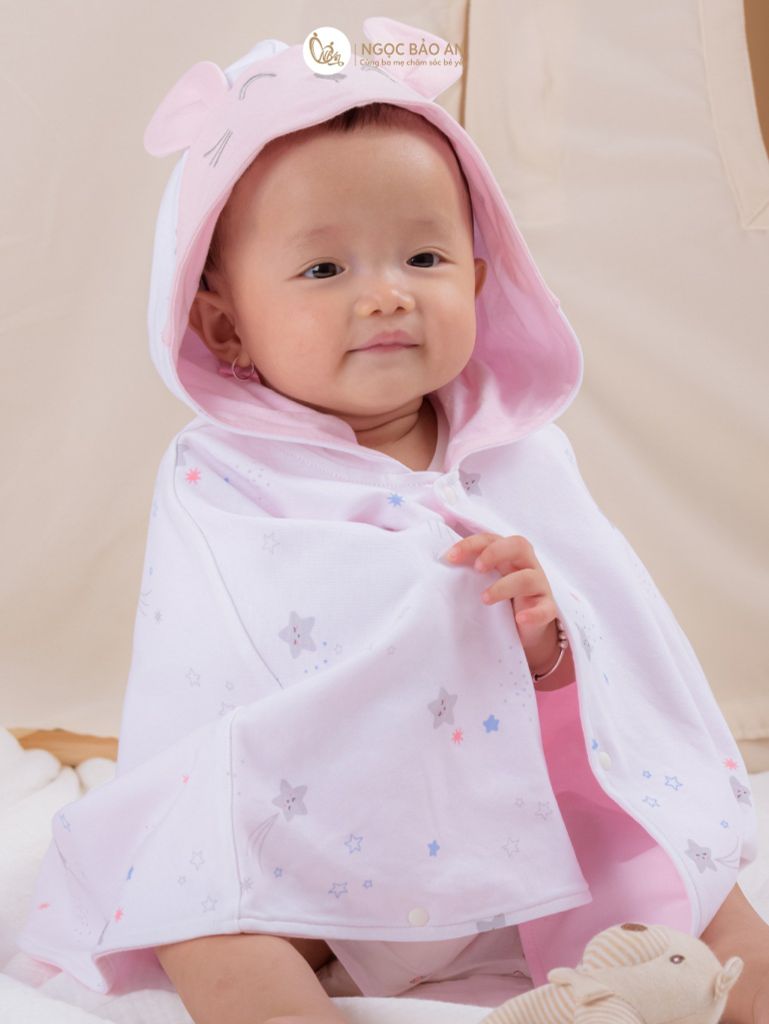 [M&B] Áo khoác cánh tiên 2 lớp cotton che nắng cho bé