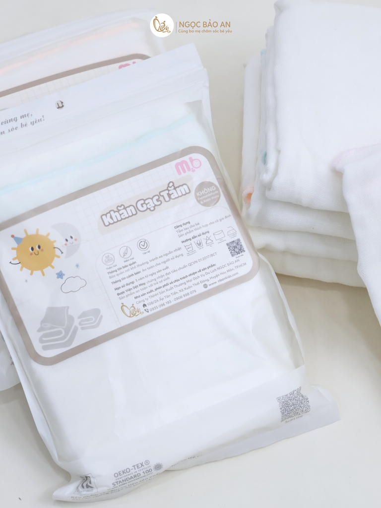 Khăn Gạc 4 lớp Honey - Lion - M&B