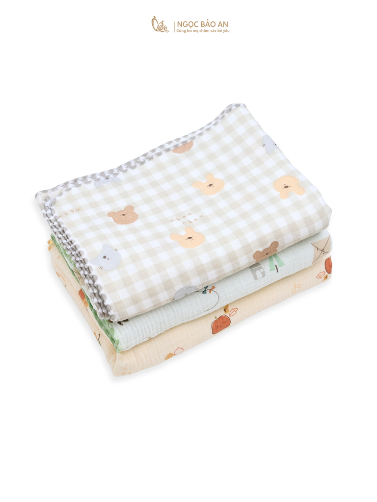 [M&B] Khăn tắm muslin 4 lớp mềm mại an toàn cho da bé