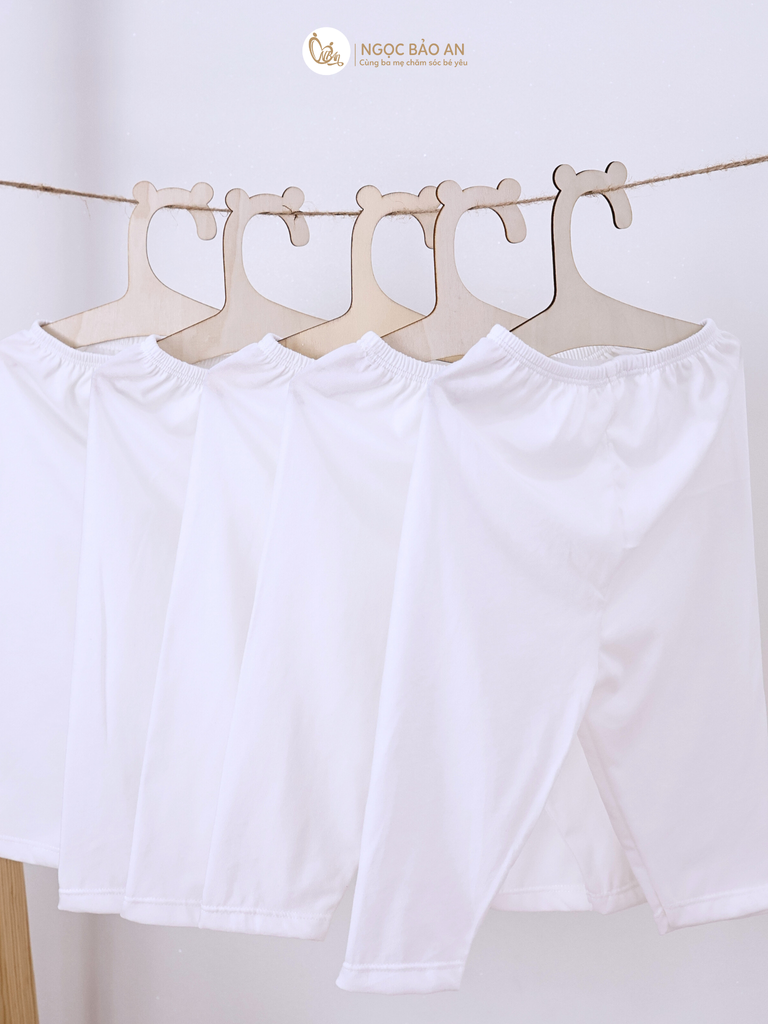 [HONEY] Quần dài lẻ trắng trơn cotton mềm mại