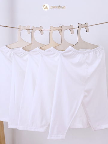 [HONEY] Quần dài lẻ trắng trơn cotton mềm mại
