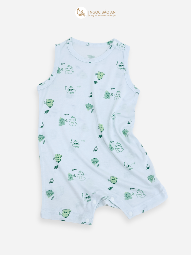 [M&B] Bộ body đùi sát nách sơ sinh chất vải rayon bé trai