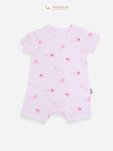 [HONEY] Bộ body đùi tay ngắn sơ sinh chất vải rayon mềm mại cho bé gái