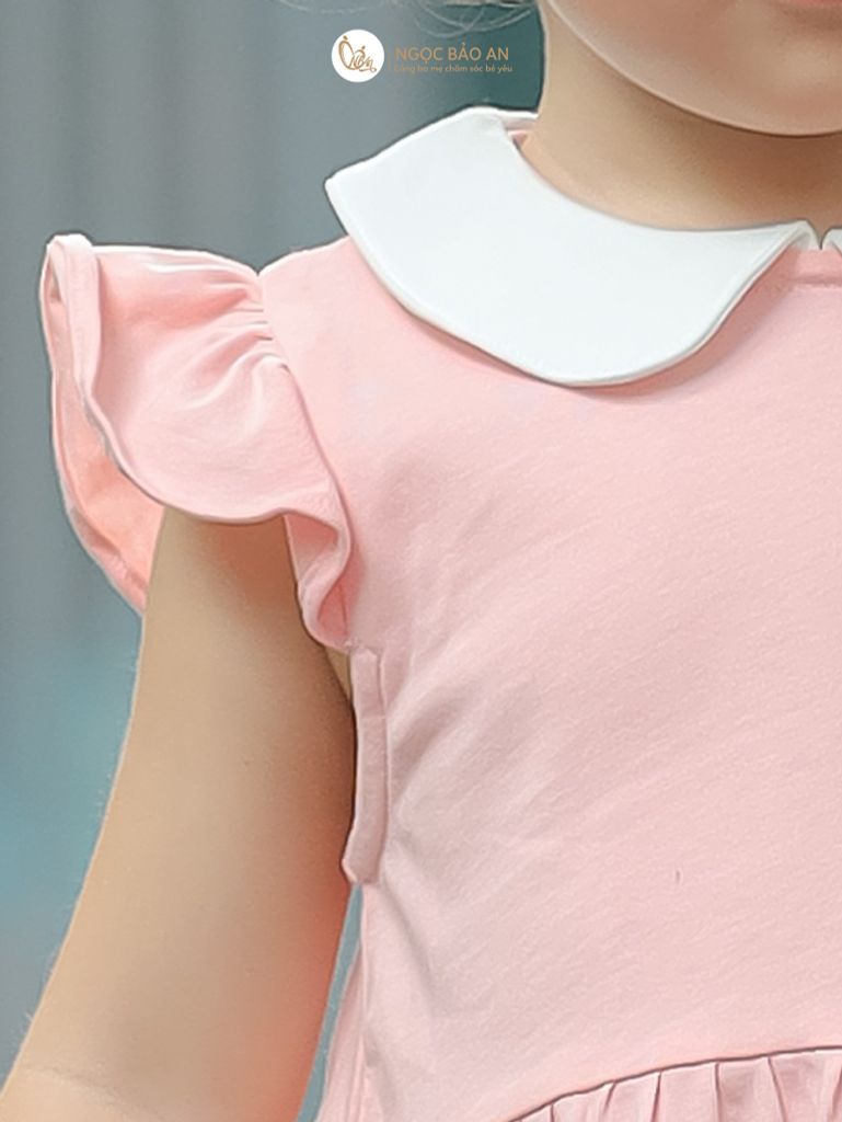 [NGỌC BẢO AN KIDS] Đầm cánh tiên bé gái hoạ in hình hưu voi