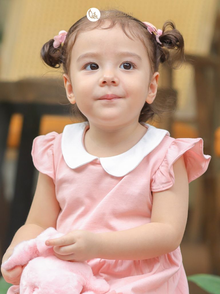 [NGỌC BẢO AN KIDS] Đầm cánh tiên bé gái hoạ in hình hưu voi