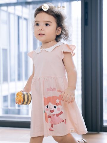[NGỌC BẢO AN KIDS] Đầm cánh tiên bé gái hoạ in hình bé gái