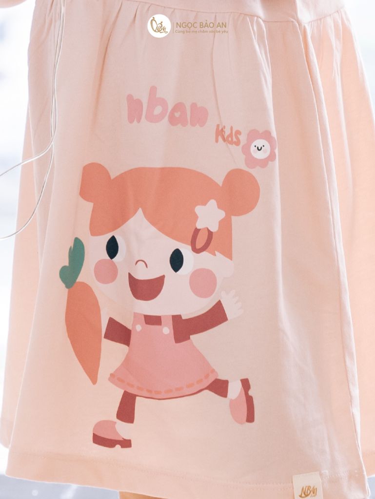 [NGỌC BẢO AN KIDS] Đầm cánh tiên bé gái hoạ in hình bé gái