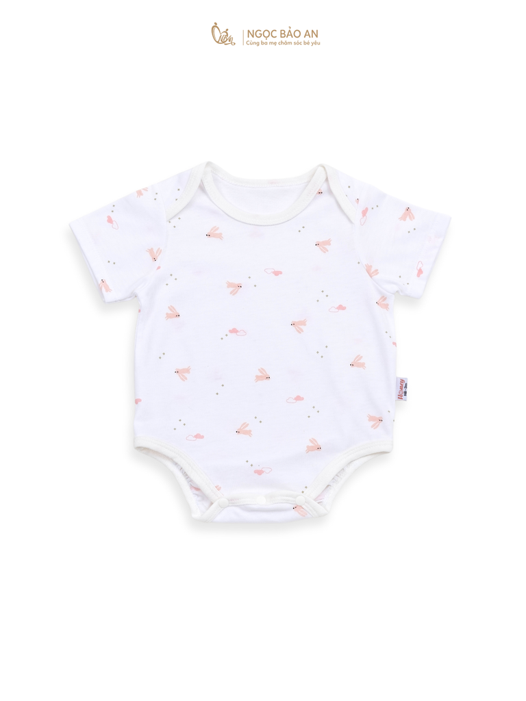 [HONEY] Bộ bodychip tay ngắn cotton sơ sinh